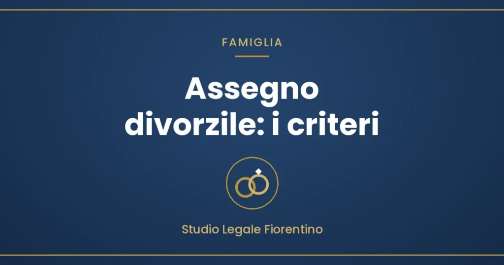 Copertina: Assegno divorzile: i criteri